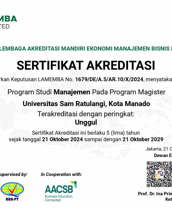 Akreditasi Unggul Program Magister Management